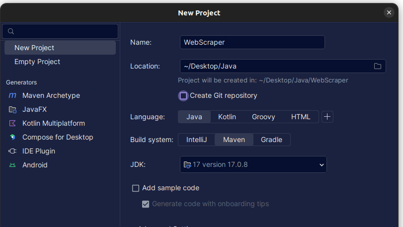 new-project-intellij