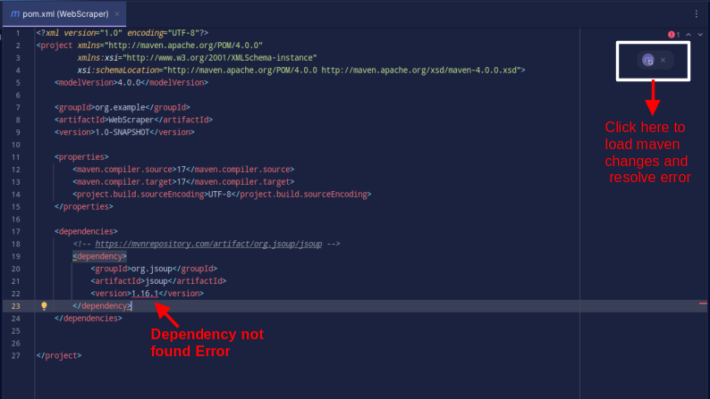 resolve-maven-error