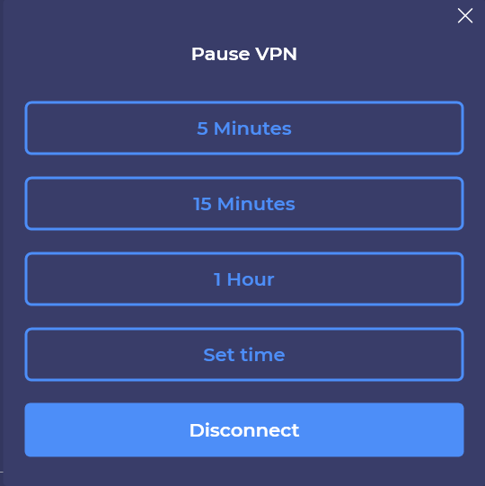vpn pause