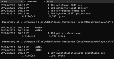 Windows Terminal tabbed interface with command results