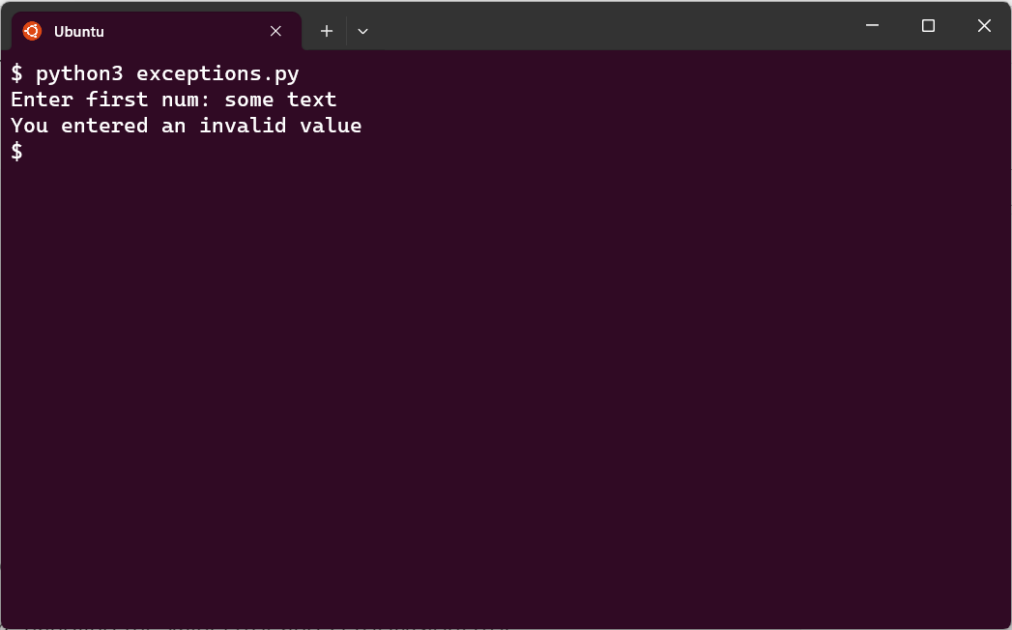 Catching-One-Exception-At-A-Time
