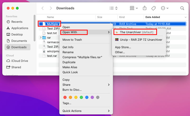 How to open RAR Files on Mac using Unarchiver