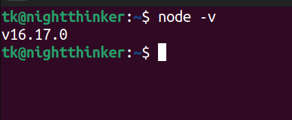 Node version