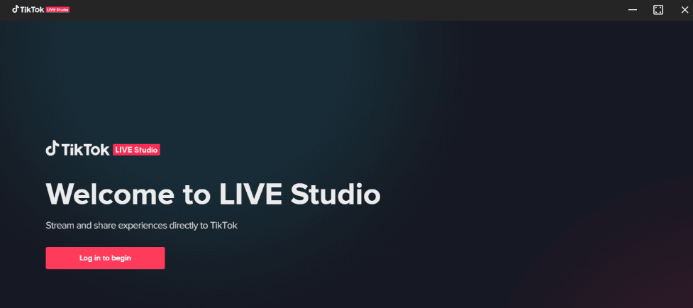 TikTok Live Studio After installation