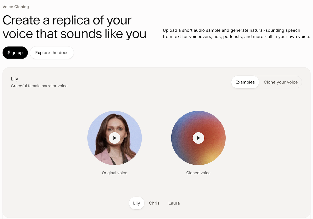 elevenlabs voice clone