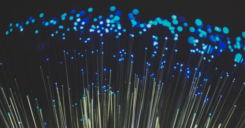 Blue fiber optic lights