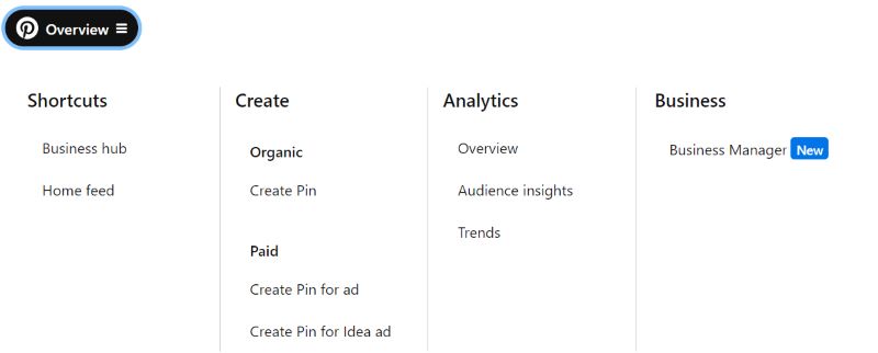 menu-options-for-businesss-account-on-pinterest-1