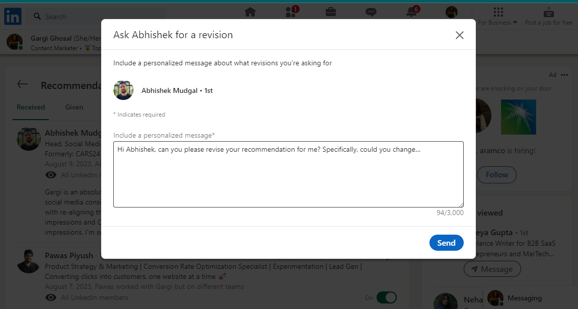 revise-recommendation-linkedin