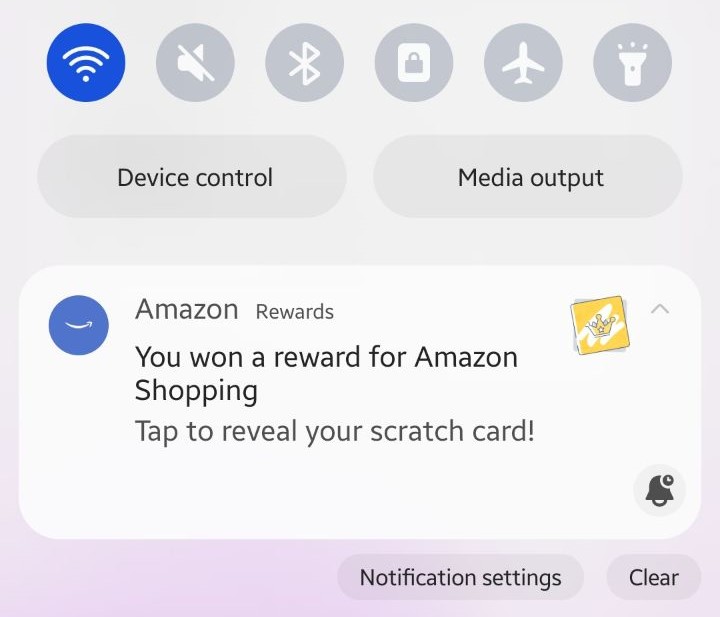 notification push de transaction