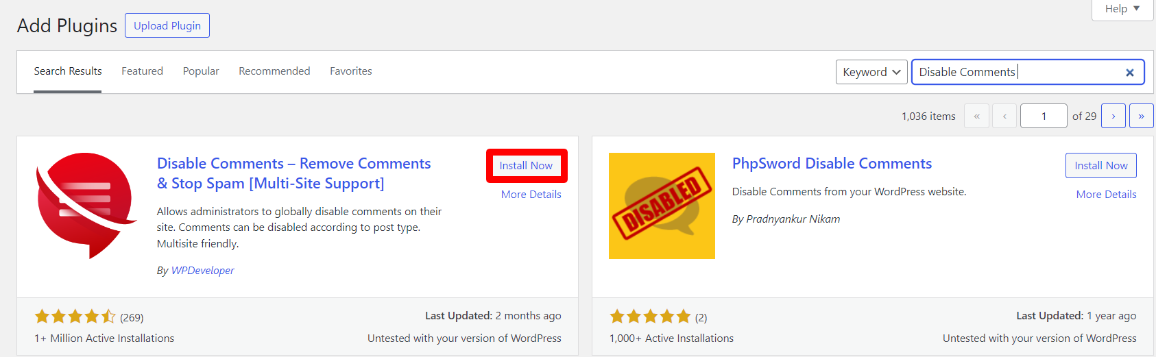 Disable-Comments-Plugin