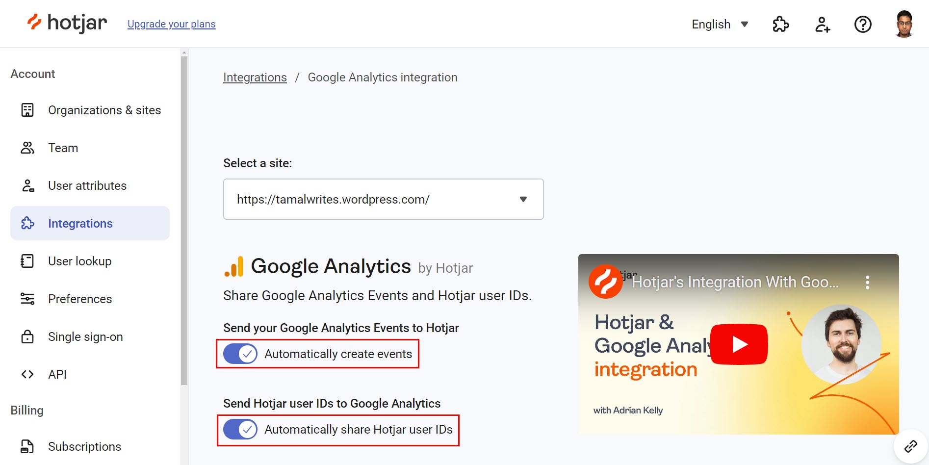 Google Analytics integration