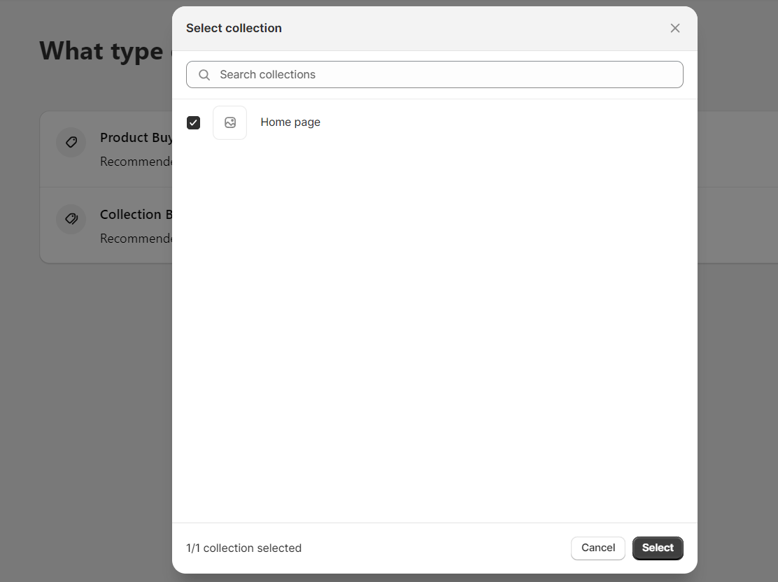 Shopify-Product-Collection-Selection