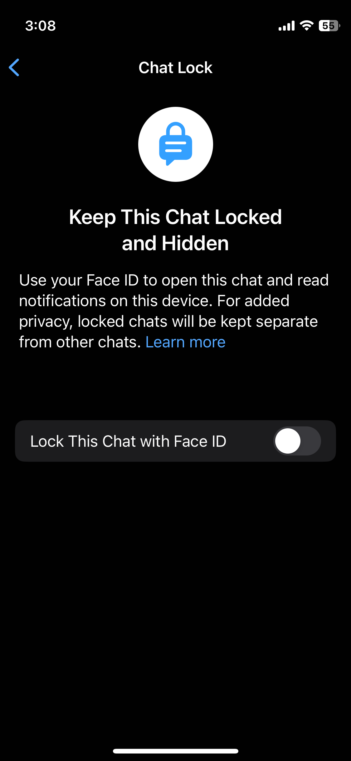 how to turn off chat lock in whatsapp iphone