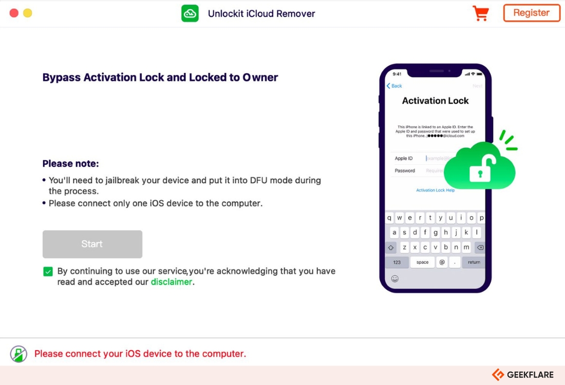 Foneazy Unlockit iCloud Product Screenshot