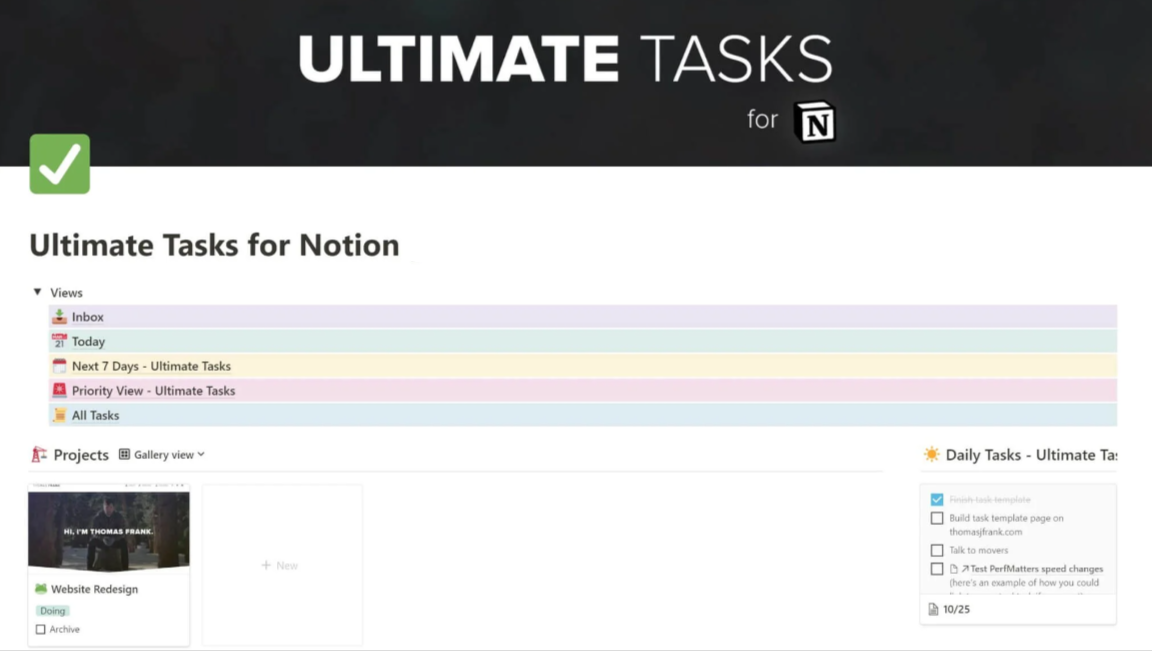 10 Best Notion Tema de gestión de proyectosplates