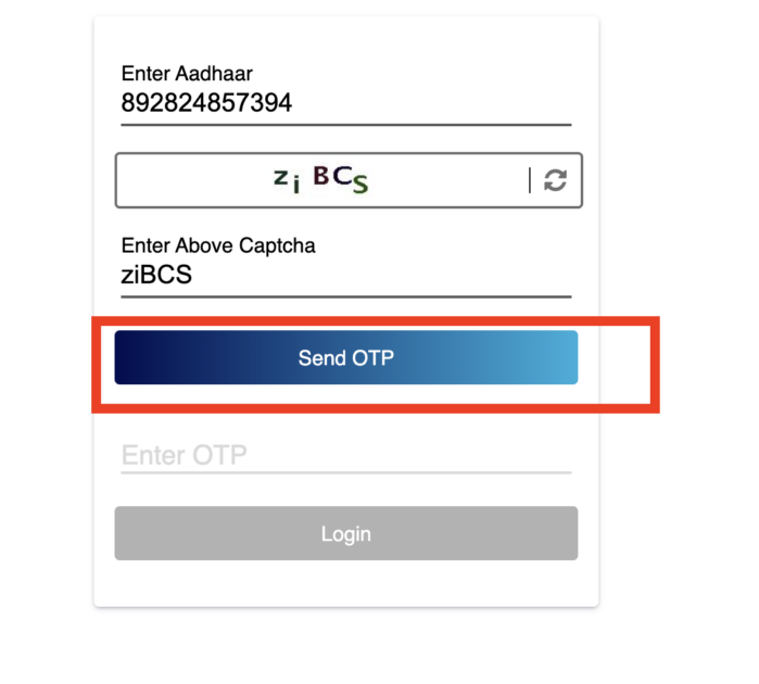 Enter Your Aadhaar Details