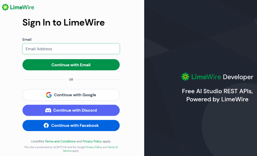 sign-into-limewire