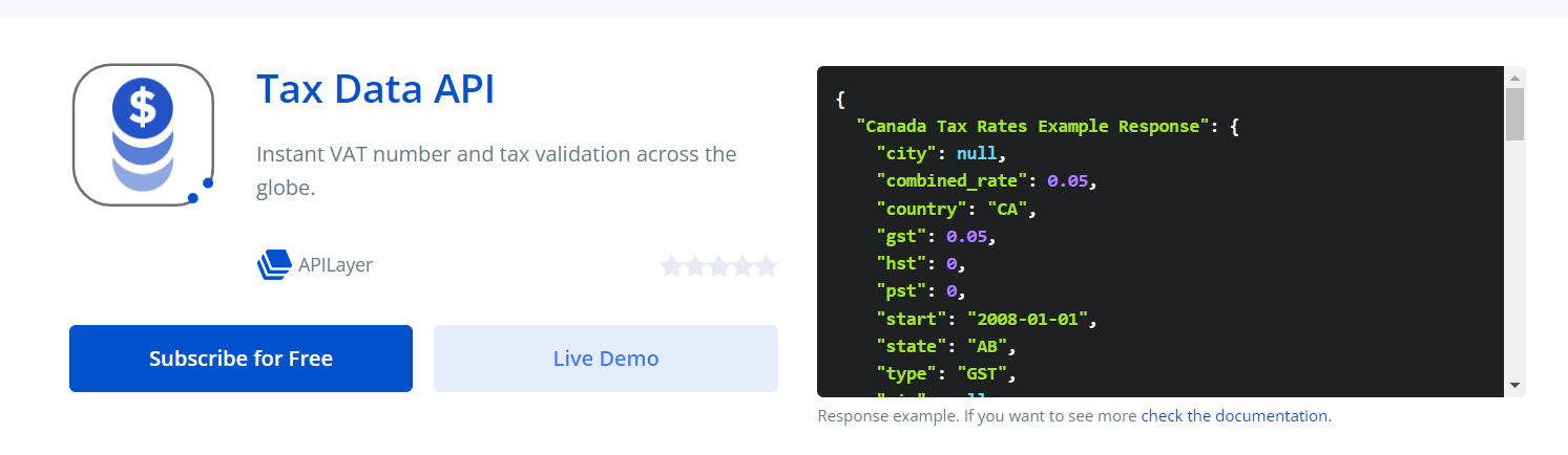 Tax-data-API