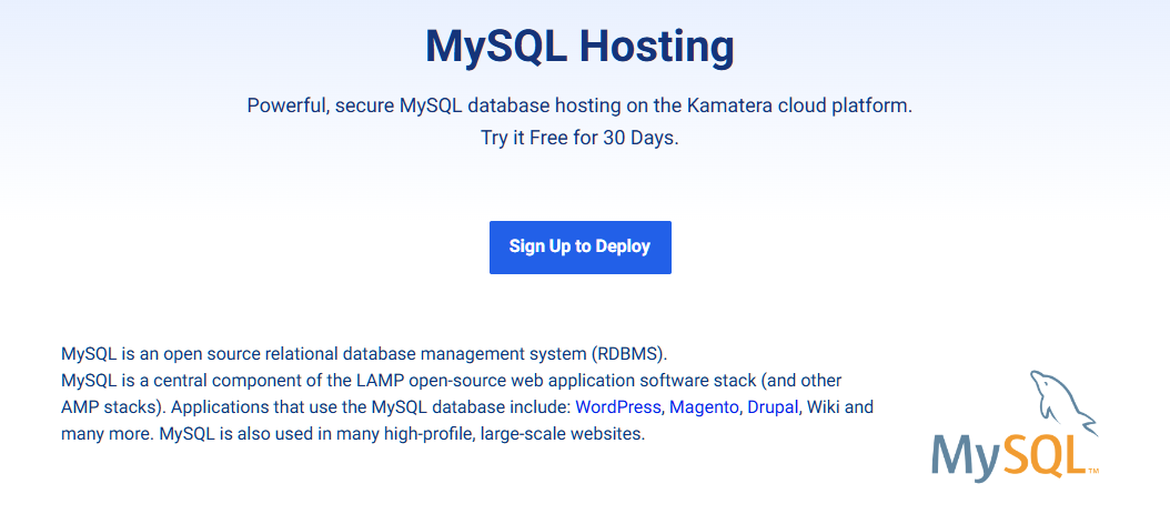 Kamatera Mysql Hosting