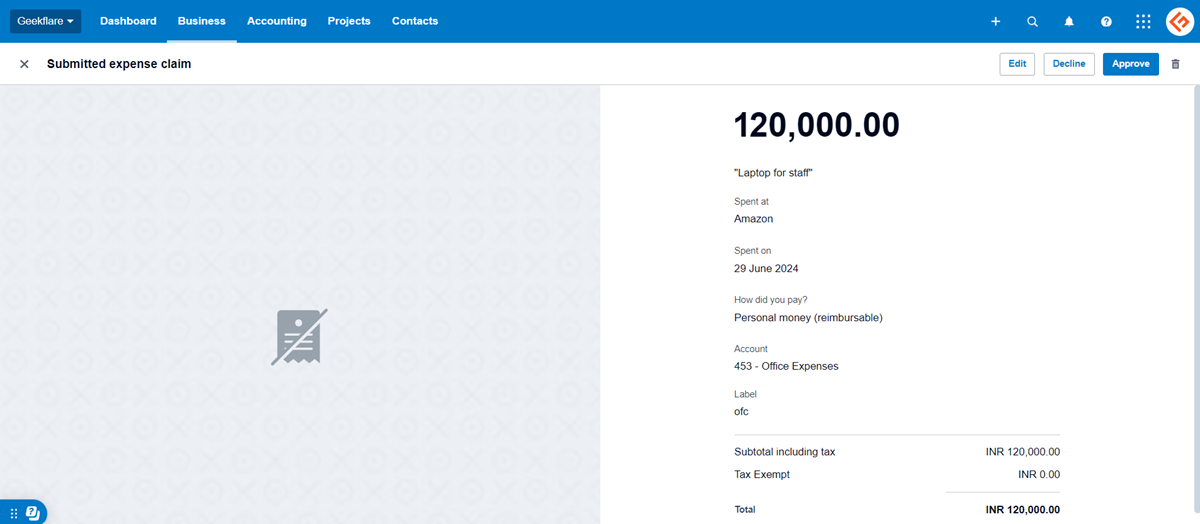 Xero Expense Tracking