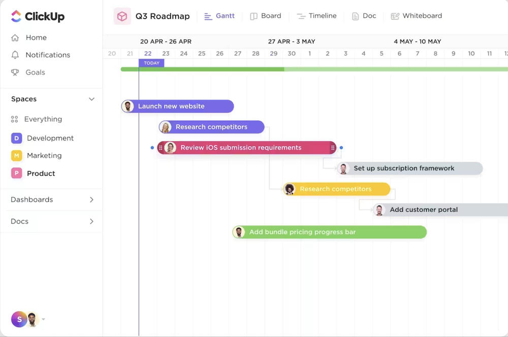 clickup agile roadmap