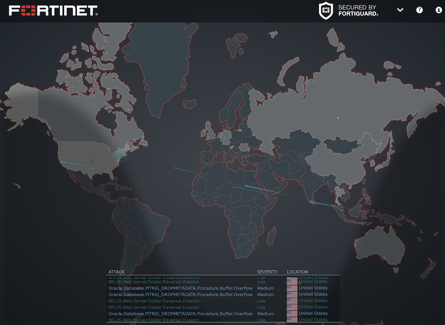 fortinet threatmap