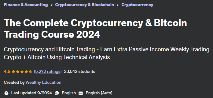 Cryptocurrency and Bitcoin Trading Course