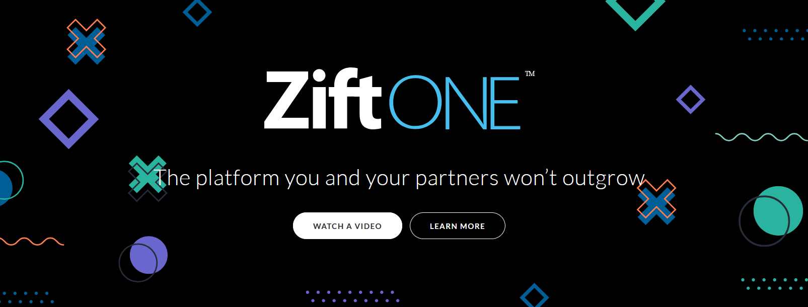 Homepage of the Zift website 