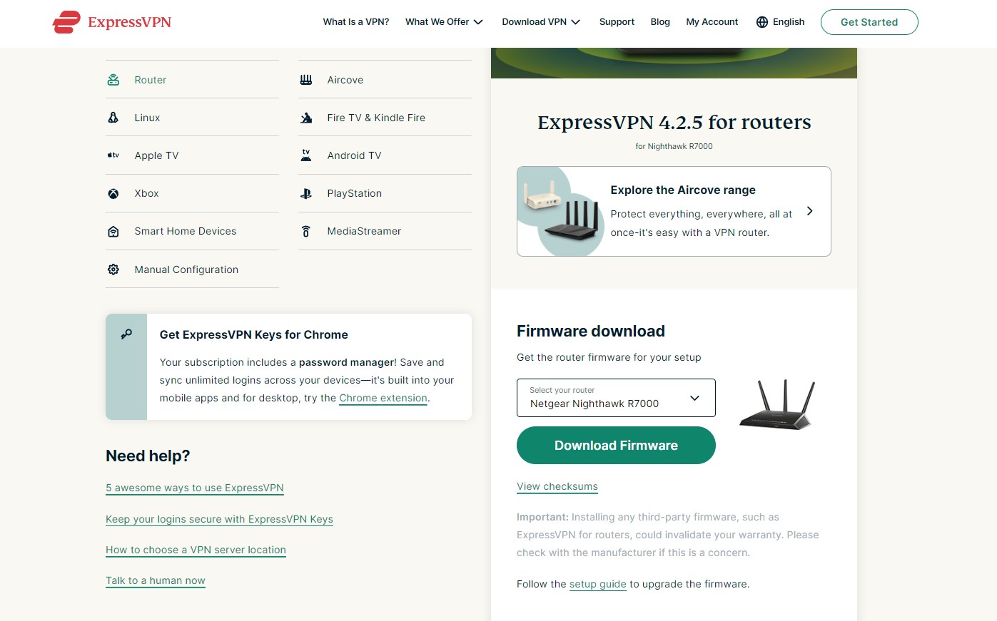 Download router firmware