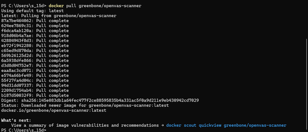 OpenVAS Docker Pull