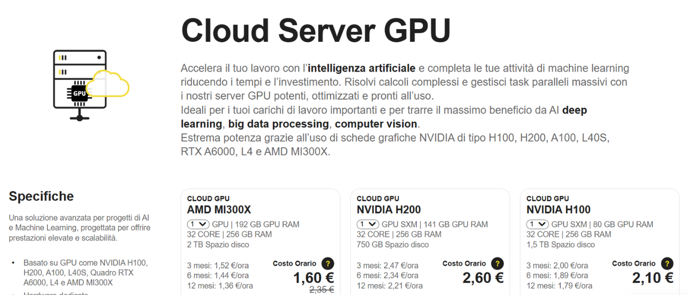 Seeweb Cloud Server GPU