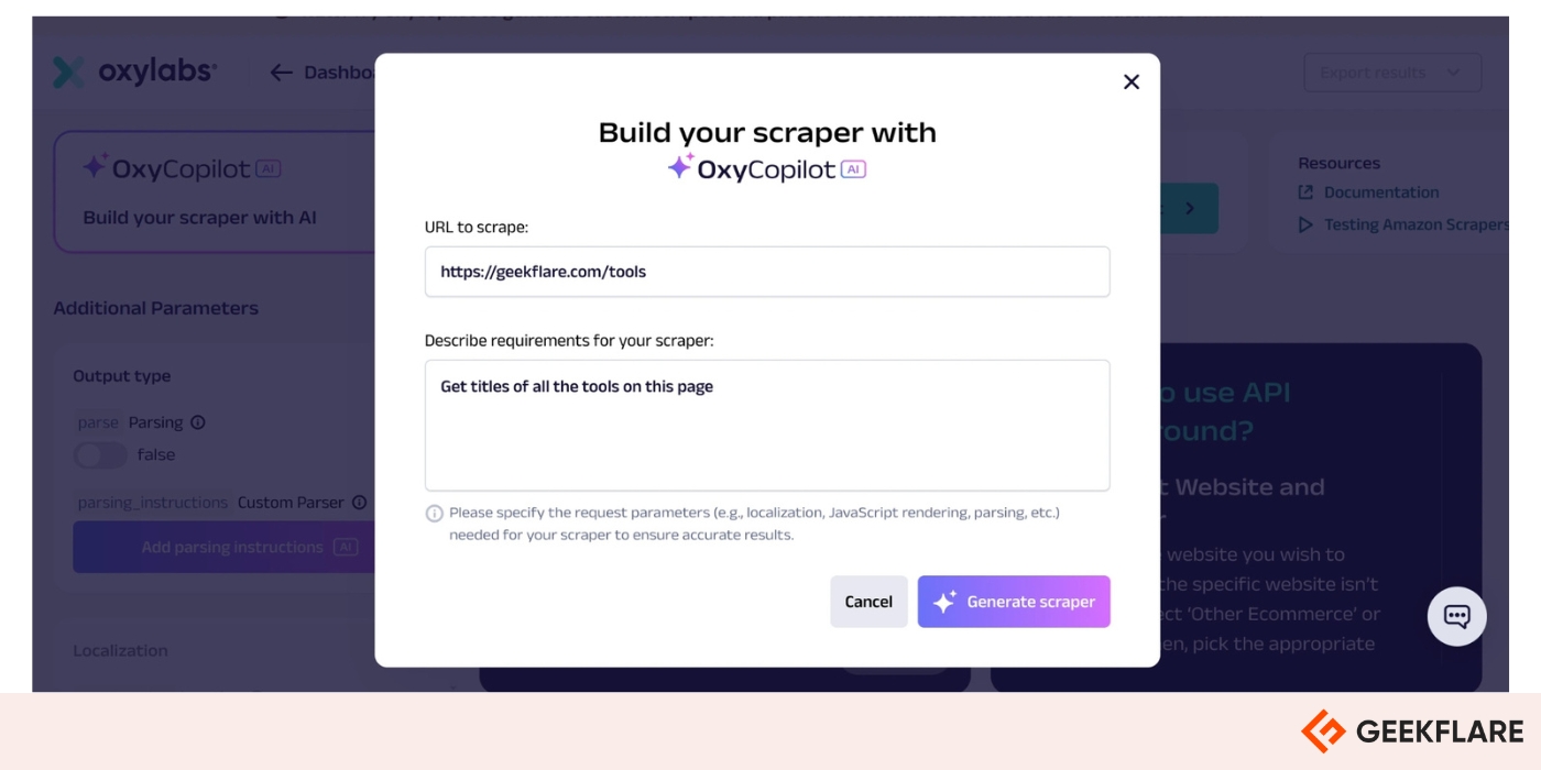 oxycopilot review custom parser builder