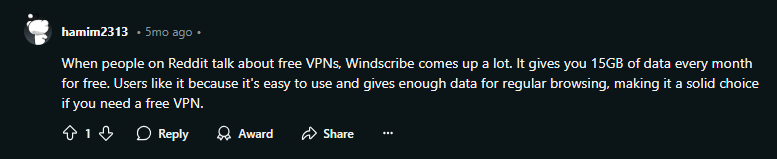 windscribe reddit