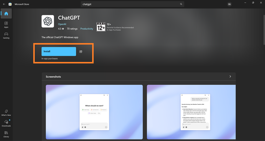 Install chatgpt on Windows