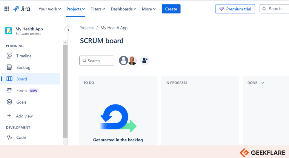 Jira Scrum Board