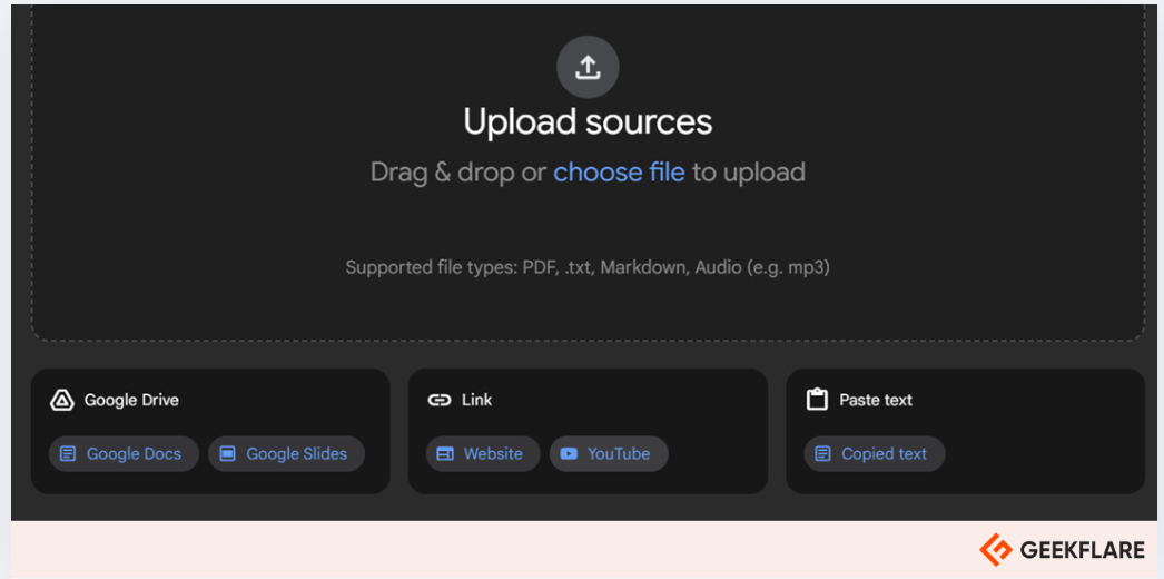 Upload Your Sources