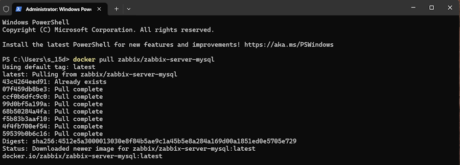 Zabbix Docker Pull