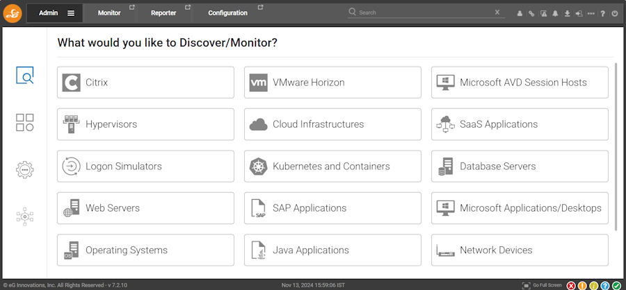 eG Enterprise Dashboard