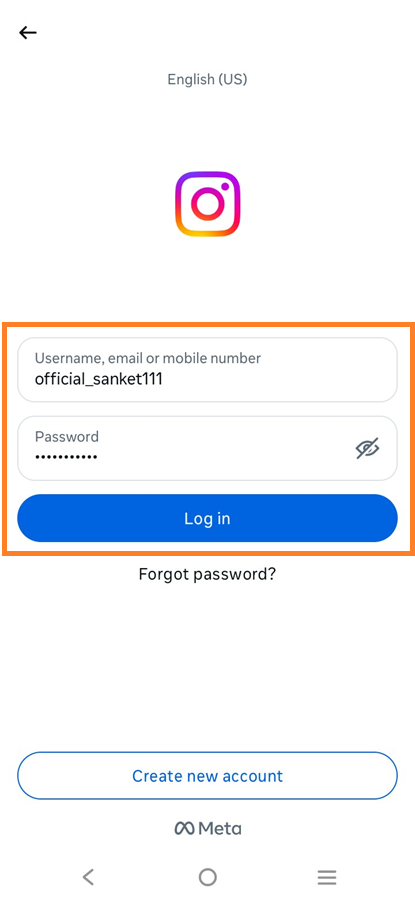login to your instagram account in mobile