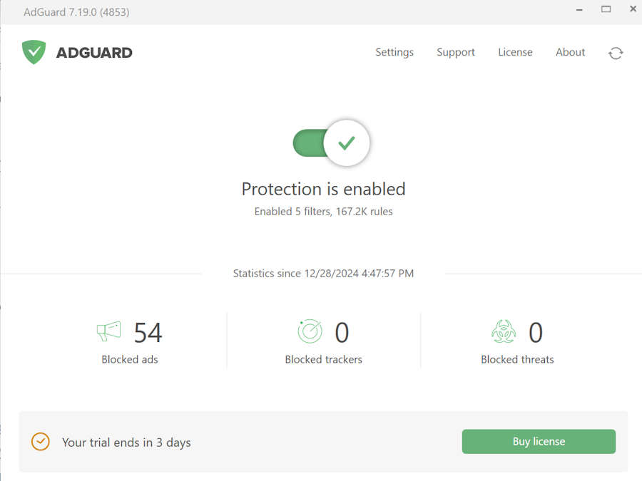 AdGuard GUI