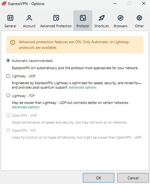 ExpressVPN Protocols
