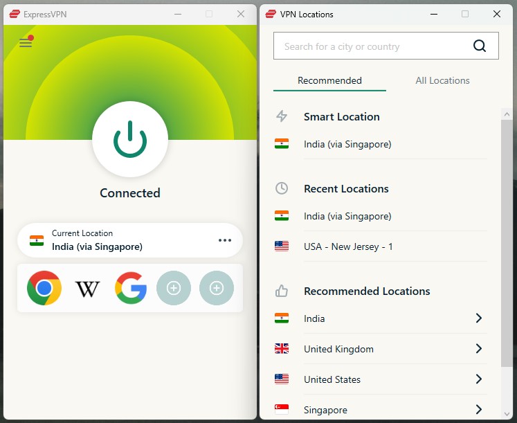 ExpressVPN Smart Location