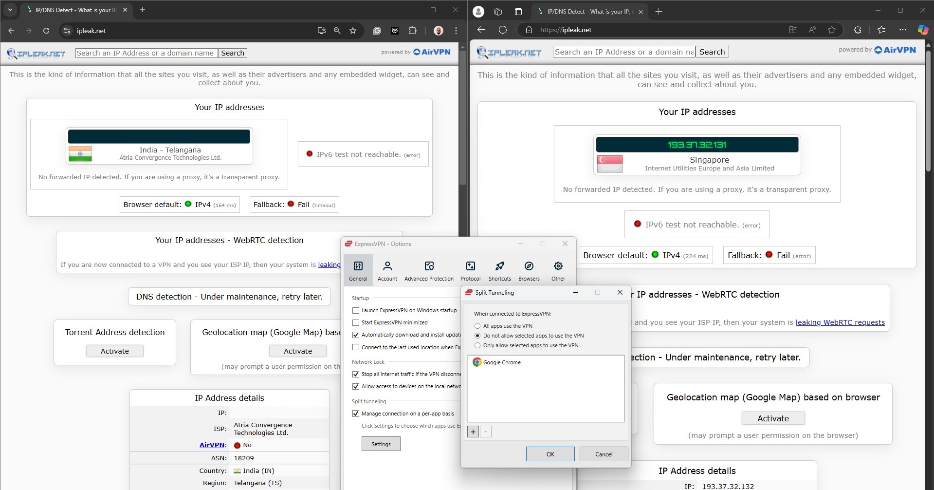 ExpressVPN Split Tunneling