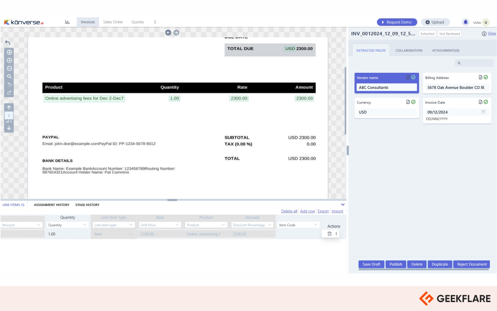 kanverse accounta payable