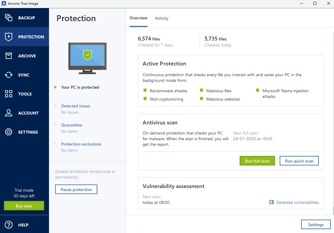 Acronis True Image Cyber Protection