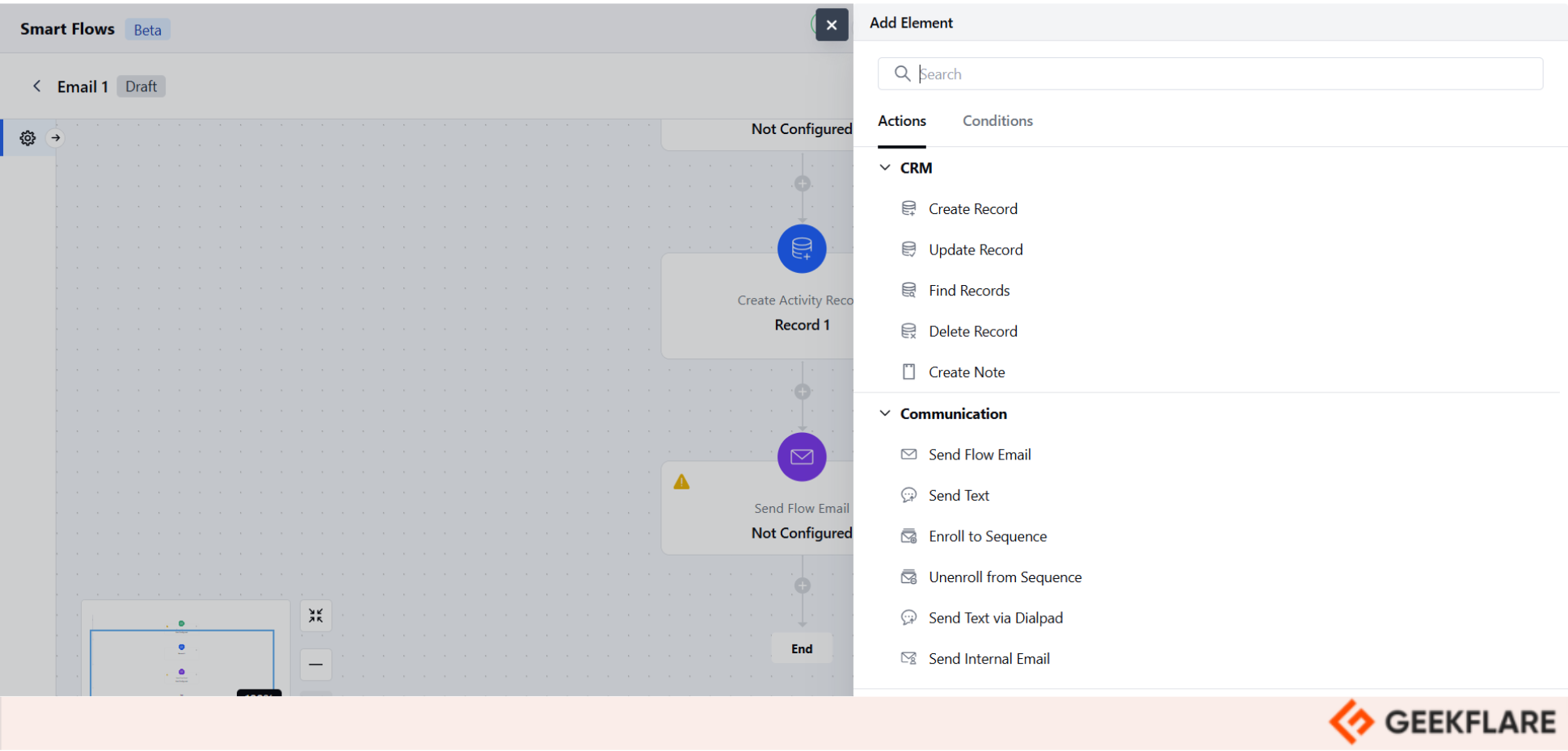 Salesmate smart flows