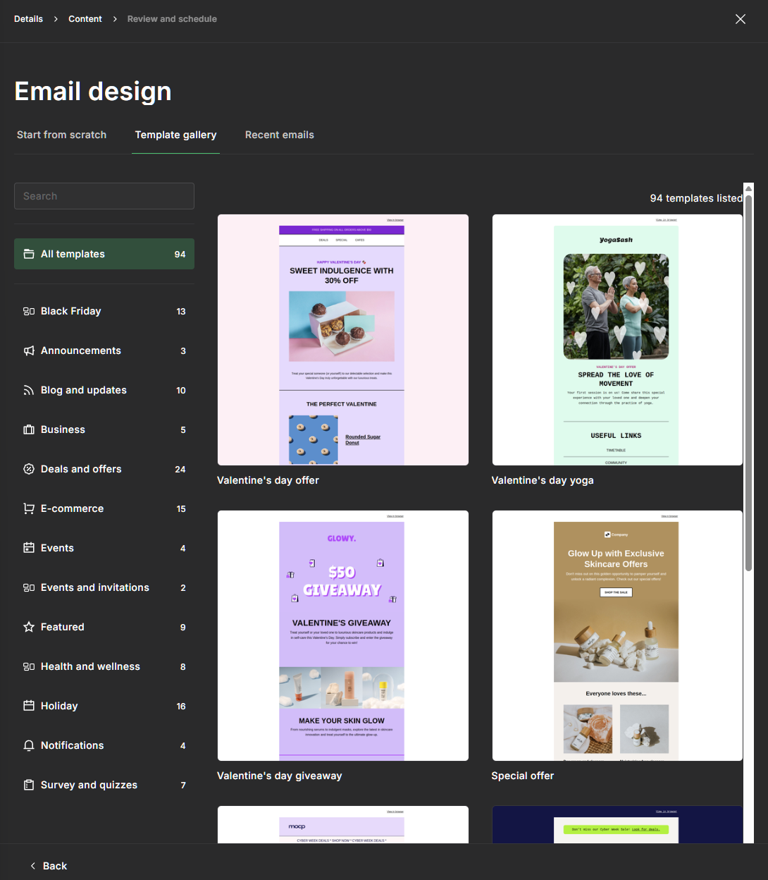 mailerlite email templates