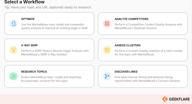 marketmuse workflow