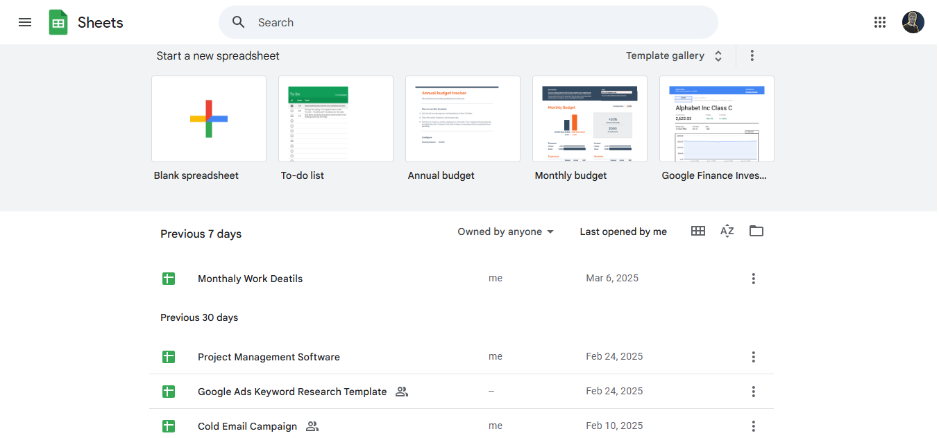 Google Sheets