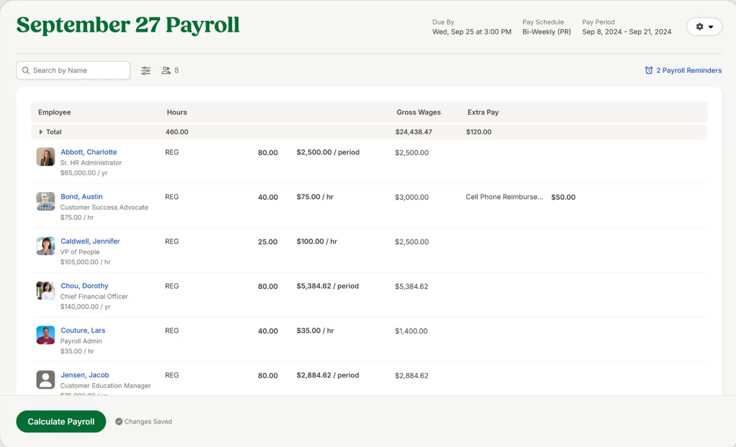 bamboohr payroll